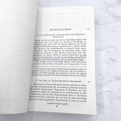 Critique of Pure Reason by Immanuel Kant [FIRST U.S. PAPERBACK PRINTING] 1965 • St. Martin's Press