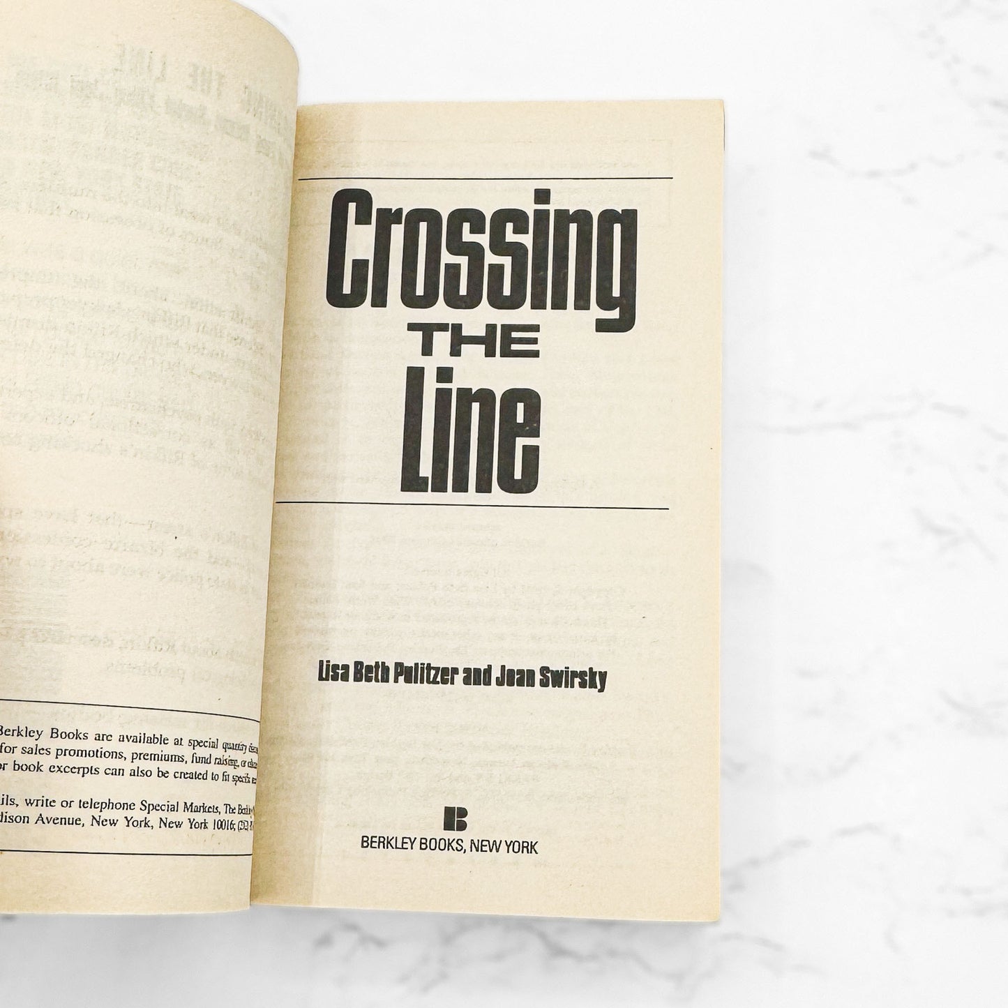 Crossing the Line: The True Story of Long Island Serial Killer Joel Rifkin by Lisa Pulitzer & Joan Swirsky [FIRST EDITION PAPERBACK] 1994 • Berkley