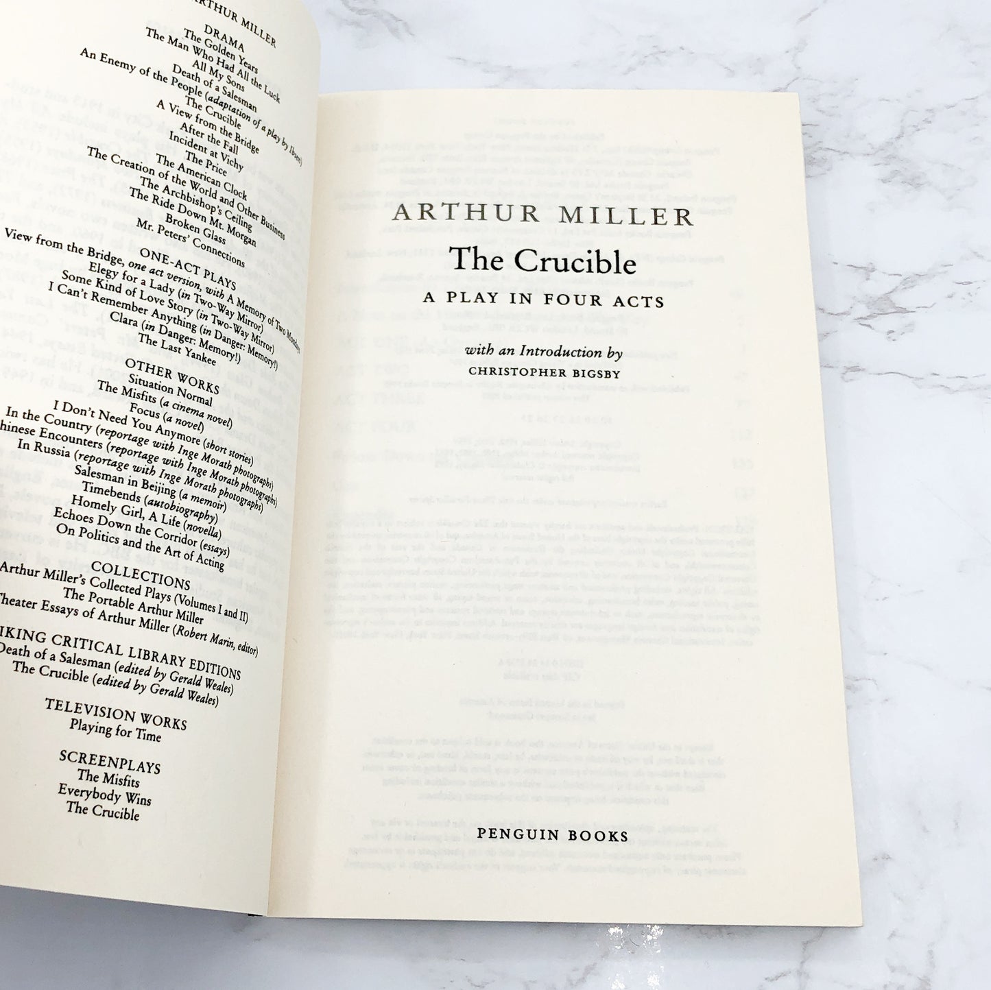 The Crucible by Arthur Miller [TRADE PAPERBACK] 2003 • Penguin Classics