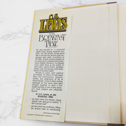 C. S. Lewis at the Breakfast Table & Other Reminiscences [FIRST EDITION • FIRST PRINTING] 1979