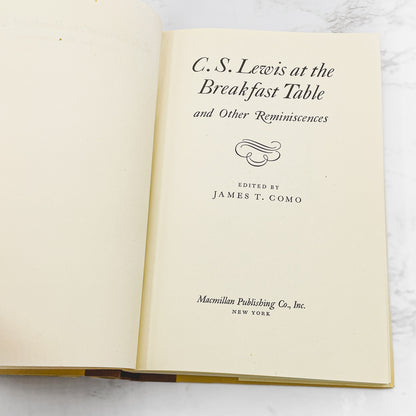 C. S. Lewis at the Breakfast Table & Other Reminiscences [FIRST EDITION • FIRST PRINTING] 1979