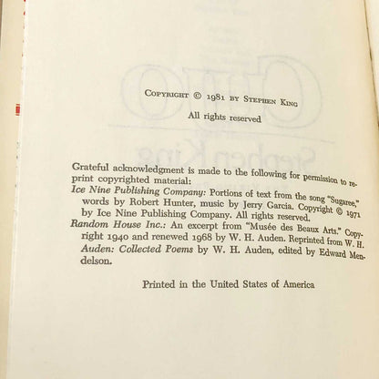 Cujo by Stephen King [BOOK CLUB HARDCOVER] 1981 • The Viking Press