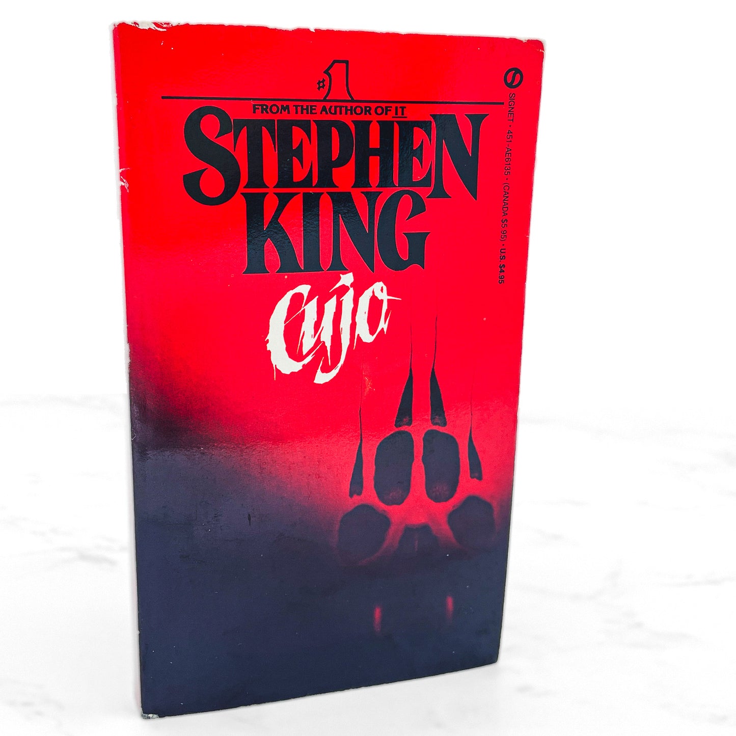 Cujo by Stephen King [1982 PAPERBACK] • Signet • Second State Cover