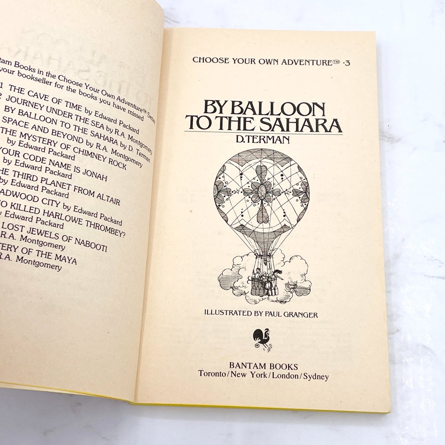 By Balloon to the Sahara [Choose Your Own Adventure #3] by Douglas Terman [FIRST EDITION PAPERBACK] 1981