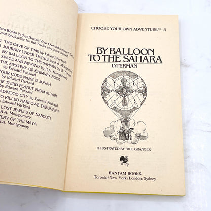 By Balloon to the Sahara [Choose Your Own Adventure #3] by Douglas Terman [FIRST EDITION PAPERBACK] 1981