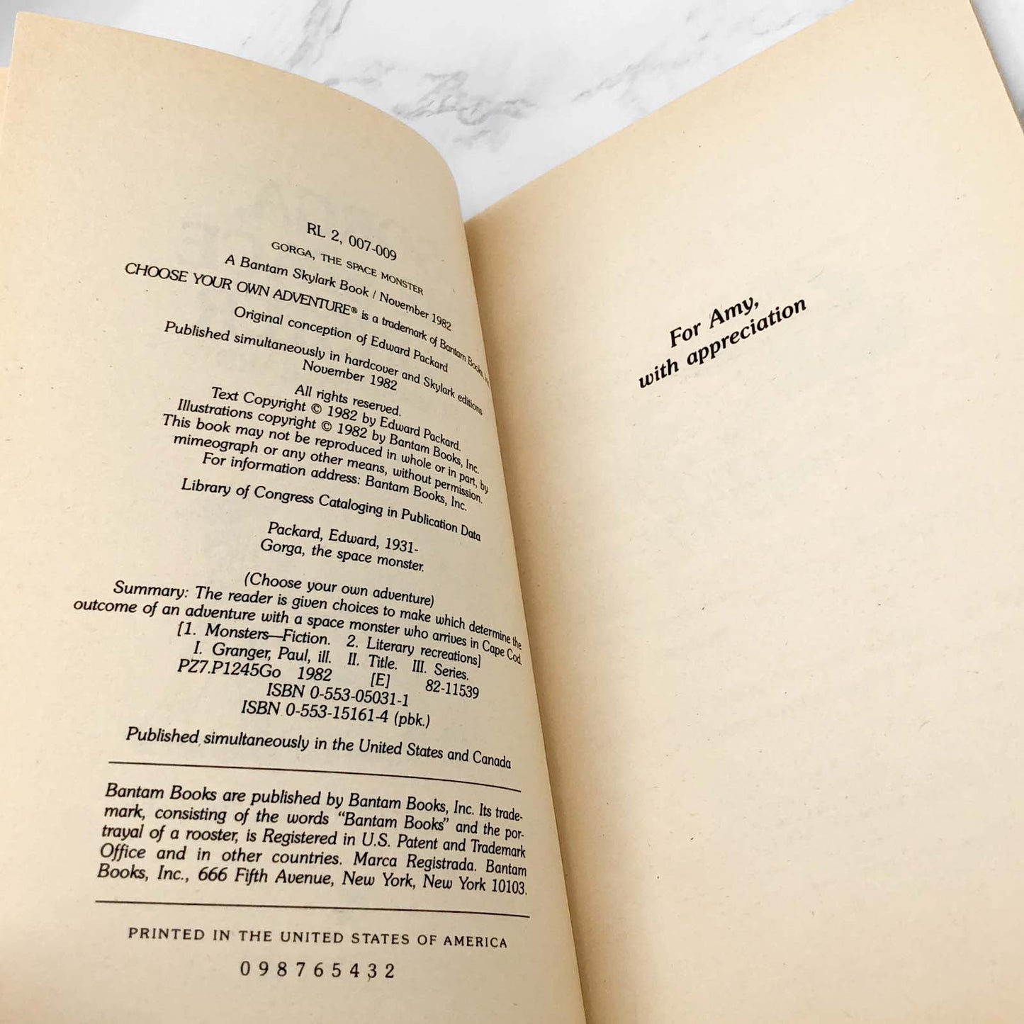 Gorga the Space Monster [Choose Your Own Adventure #5) by Edward Packard [FIRST EDITION PAPERBACK] 1982 • Bantam Skylark