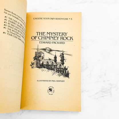 The Mystery of Chimney Rock by Edward Packard [FIRST EDITION PAPERBACK] 1980 • Choose Your Own Adventure #5