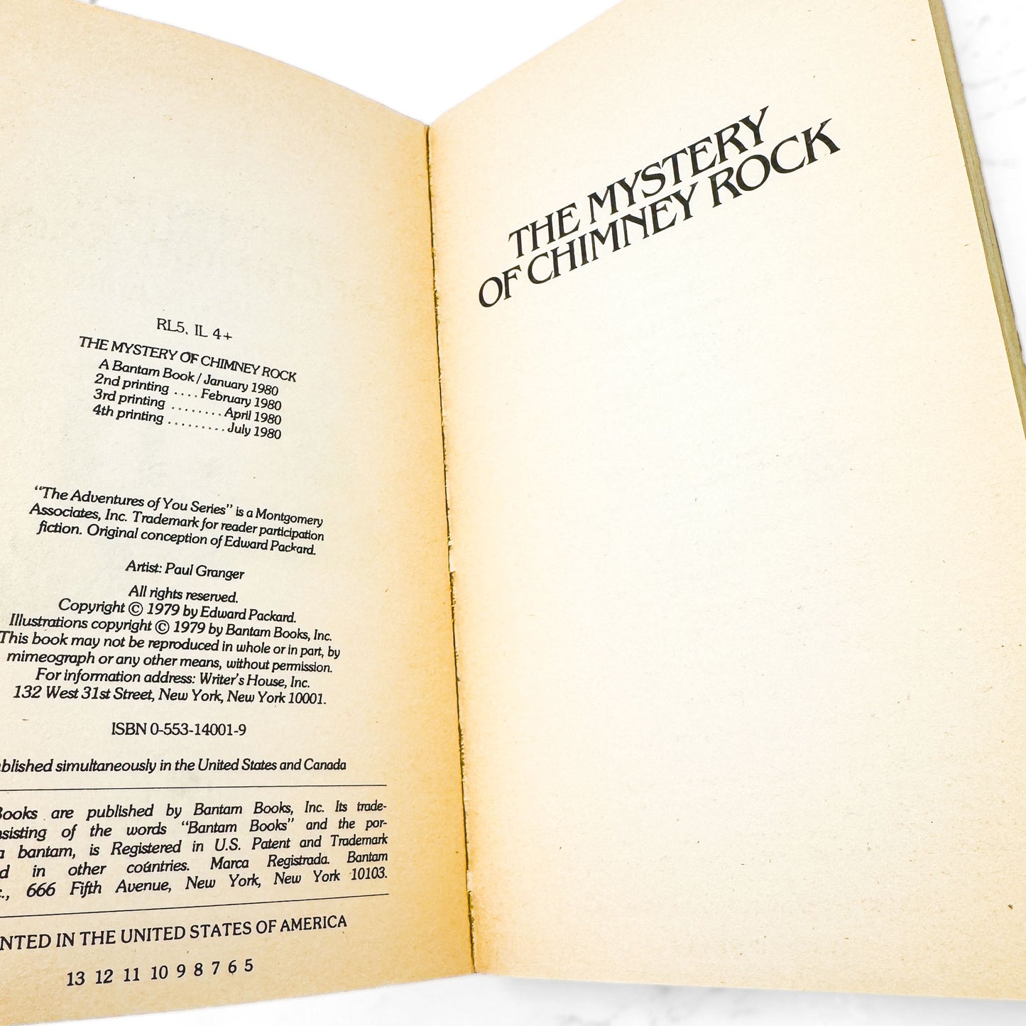 The Mystery of Chimney Rock by Edward Packard [FIRST EDITION PAPERBACK] 1980 • Choose Your Own Adventure #5