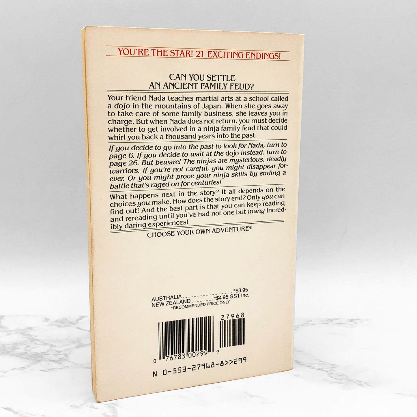 Return of the Ninja [Choose Your Own Adventure #92] by Jay Leibold [FIRST EDITION PAPERBACK] 1989 • Bantam