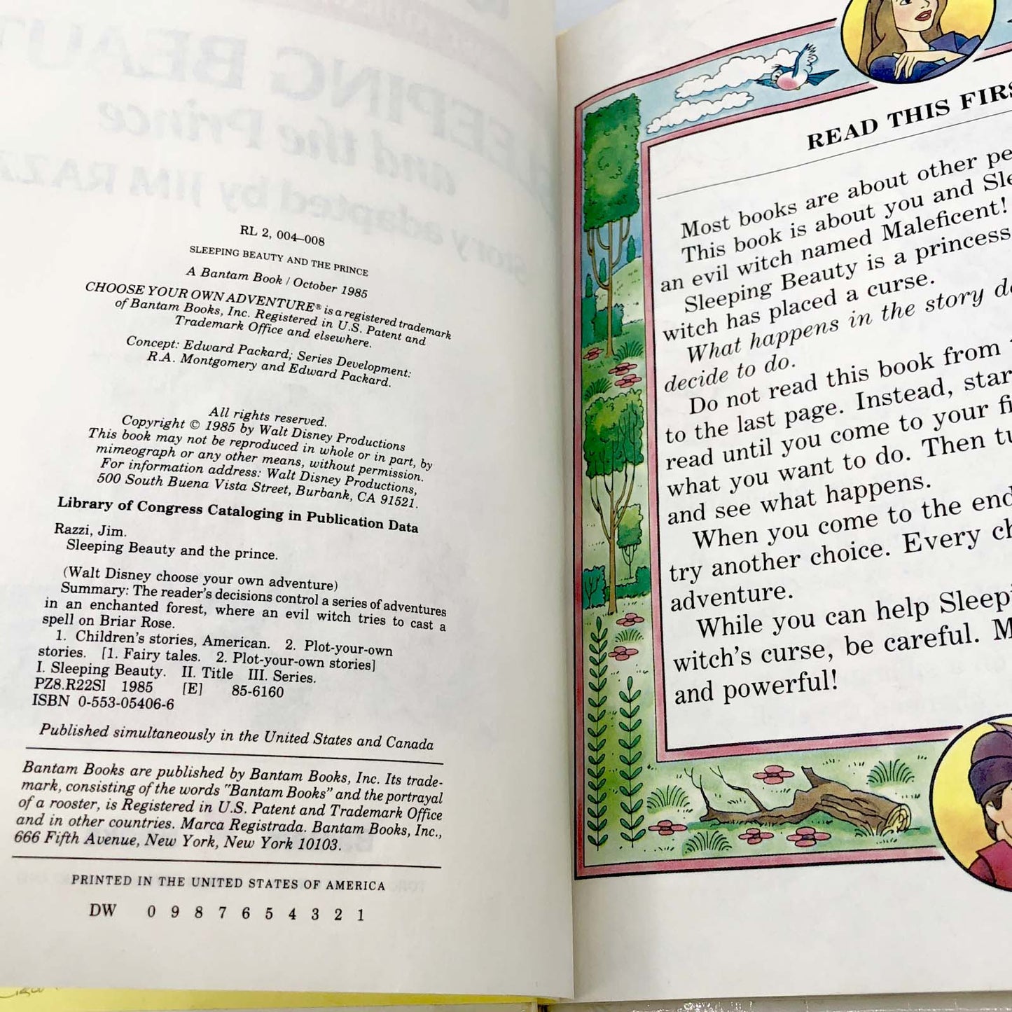 Sleeping Beauty and the Prince [Disney Choose Your Own Adventure #6] by Jim Razzi [FIRST EDITION • FIRST PRINTING] 1985