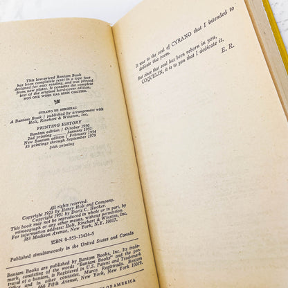 Cyrano de Bergerac by Edmond Rostand [ECONO-CLAD HARDCOVER] 1979 • Bantam