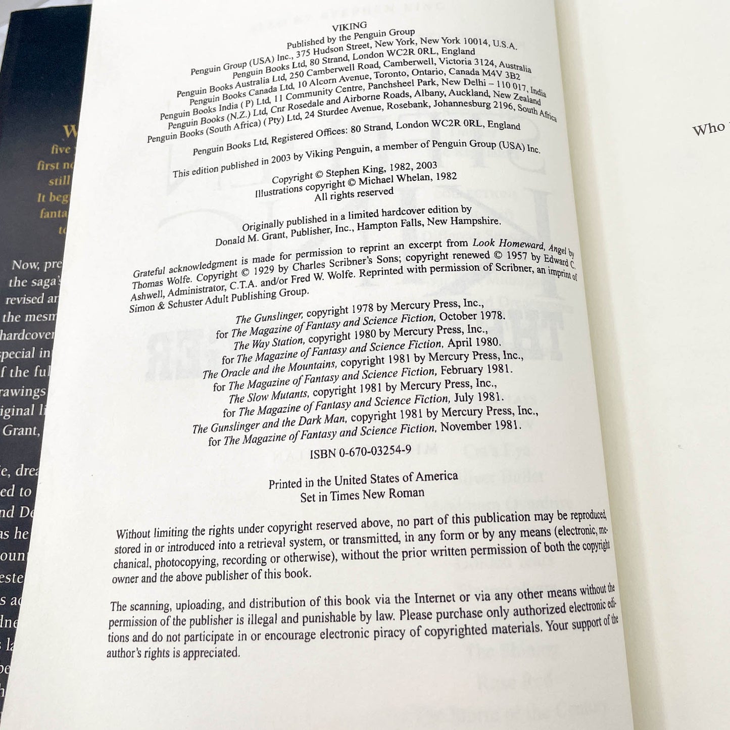 The Dark Tower I: The Gunslinger by Stephen King [HARDCOVER RE-ISSUE] 2003 • Revised + Expanded • Viking *See Condition!