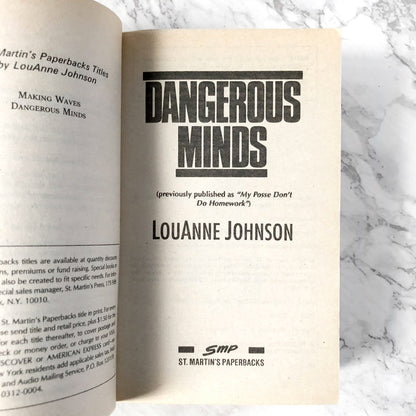 Dangerous Minds by LouAnne Johnson [MOVIE TIE-IN PAPERBACK] 1993 • St. Martin's