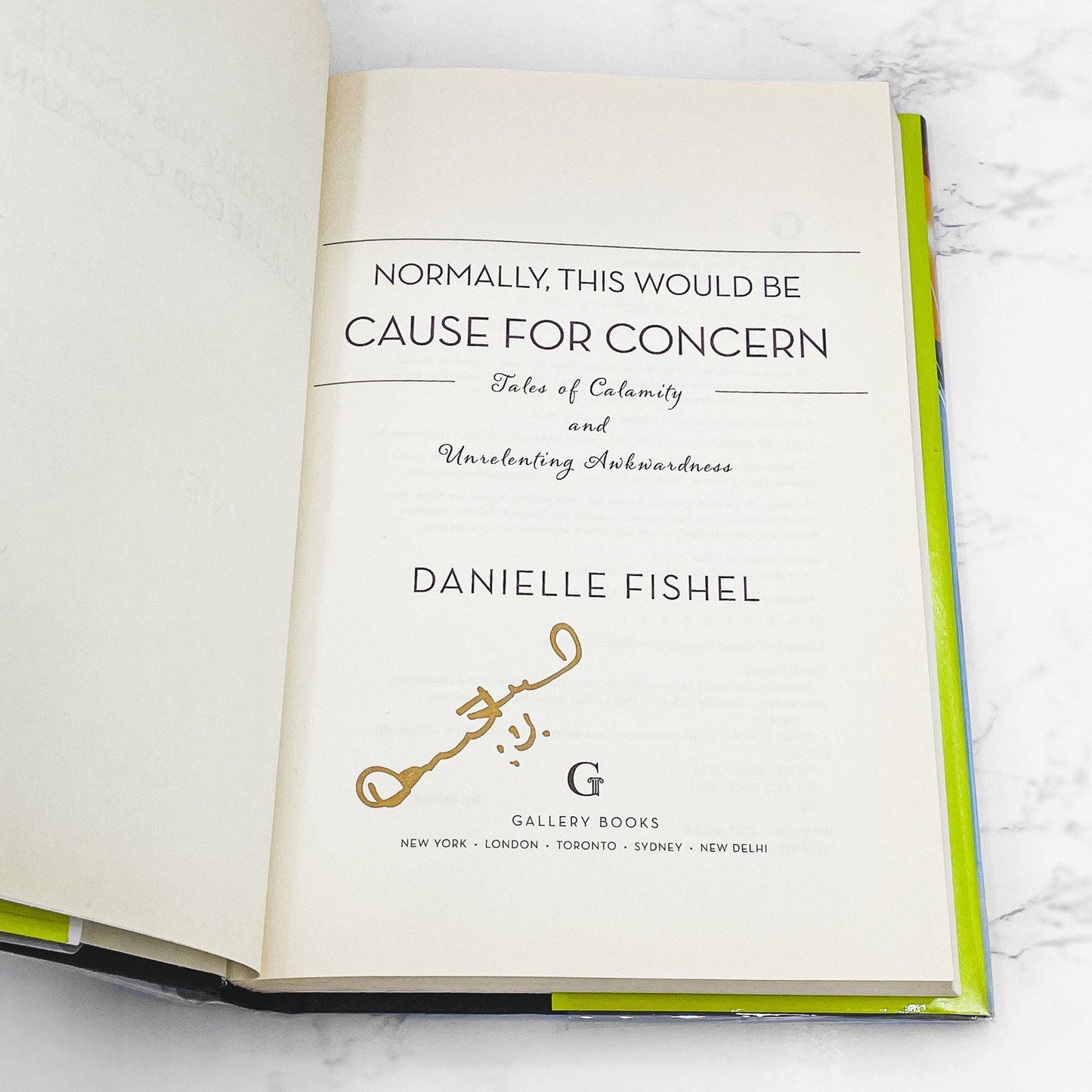 Normally, This Would Be Cause for Concern by Danielle Fishel SIGNED! [FIRST EDITION] 2014