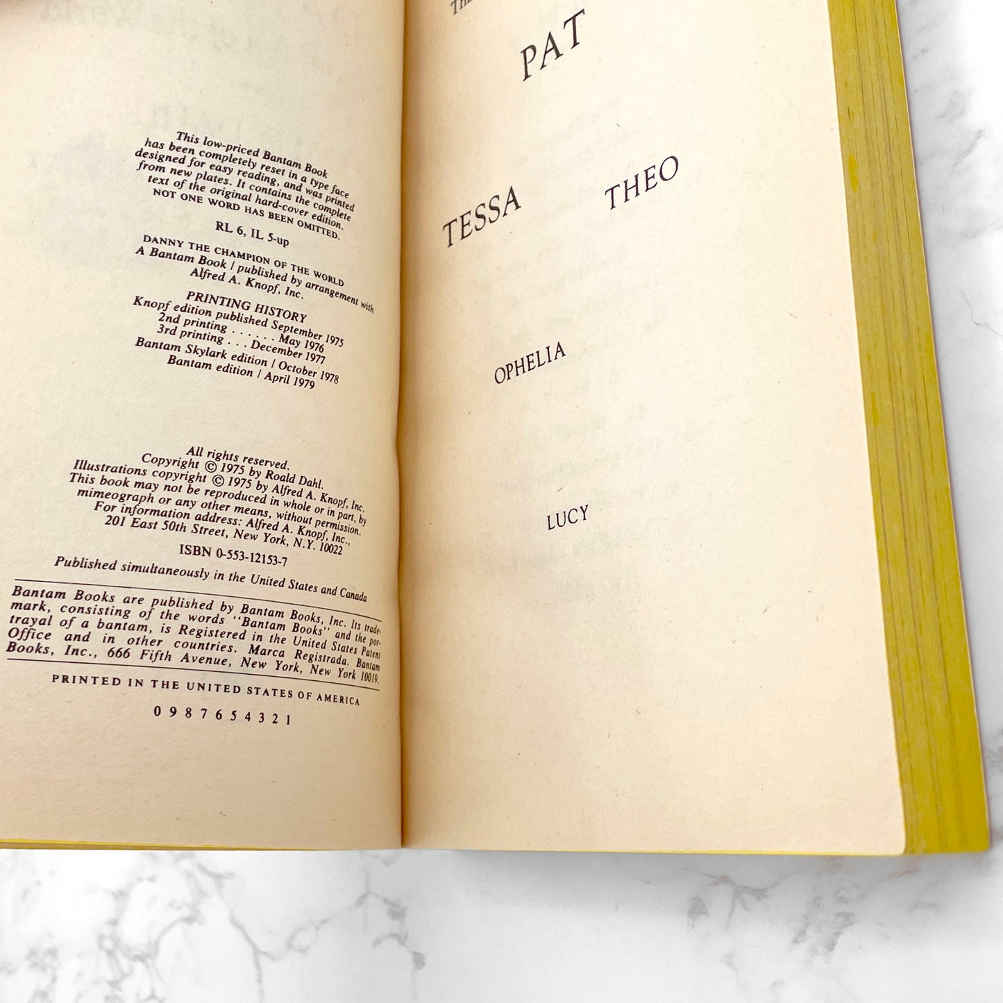 Danny the Champion of the World by Roald Dahl [FIRST MASS MARKET PRINTING] 1979 • Bantam