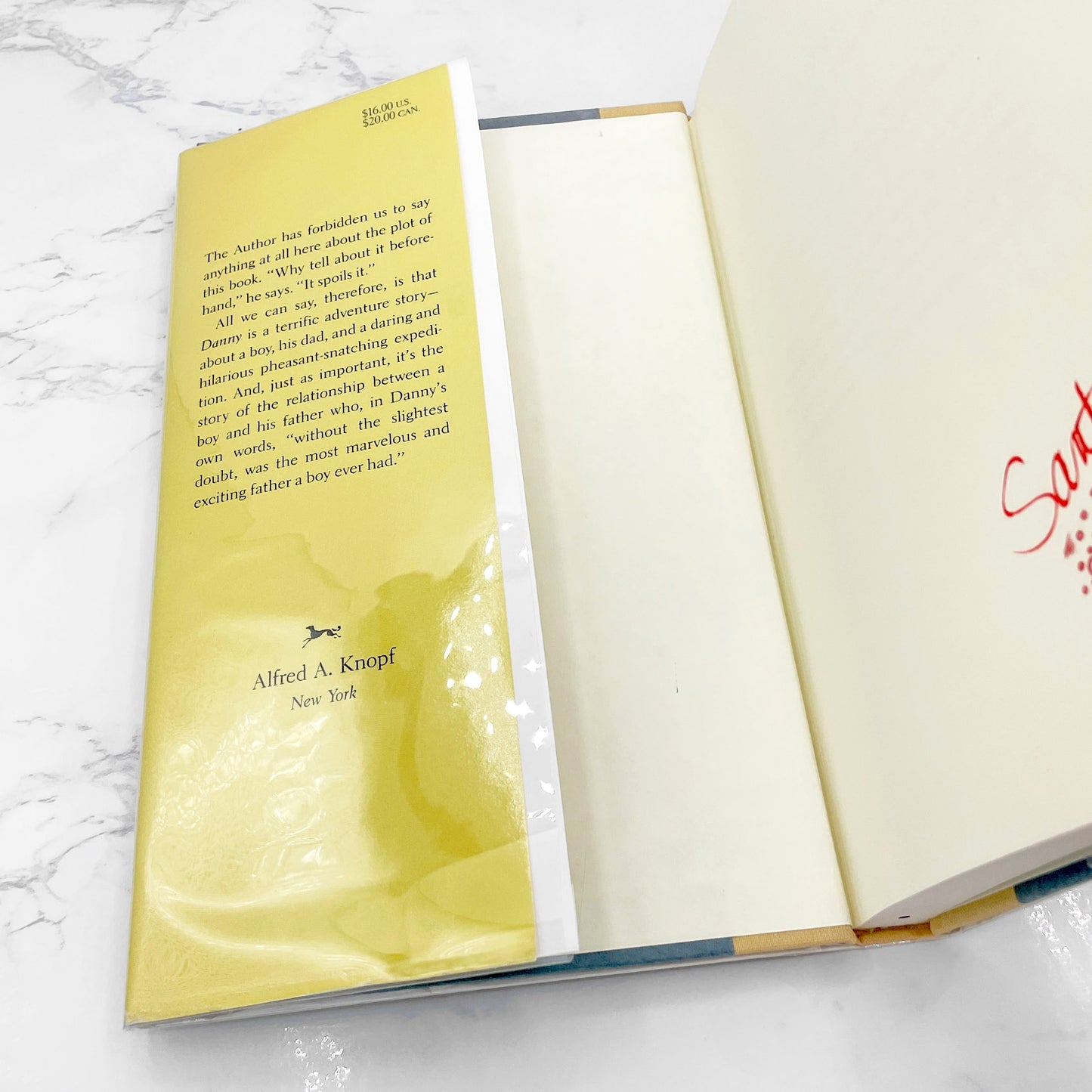 Danny the Champion of the World by Roald Dahl [FIRST EDITION • SECOND STATE] 1989 • 6th Printing • Knopf