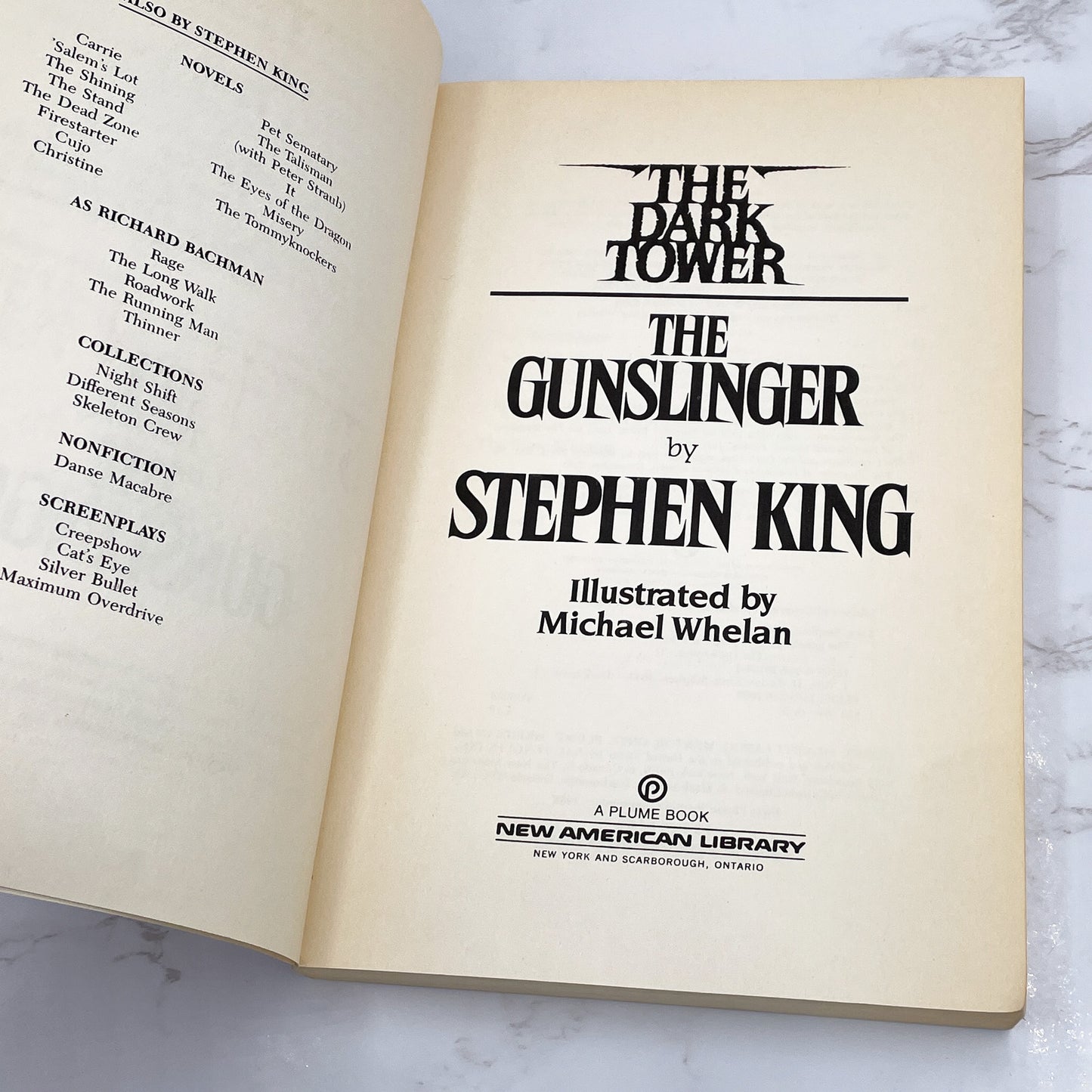 The Dark Tower I: The Gunslinger by Stephen King [FIRST PLUME PRINTING] 1988