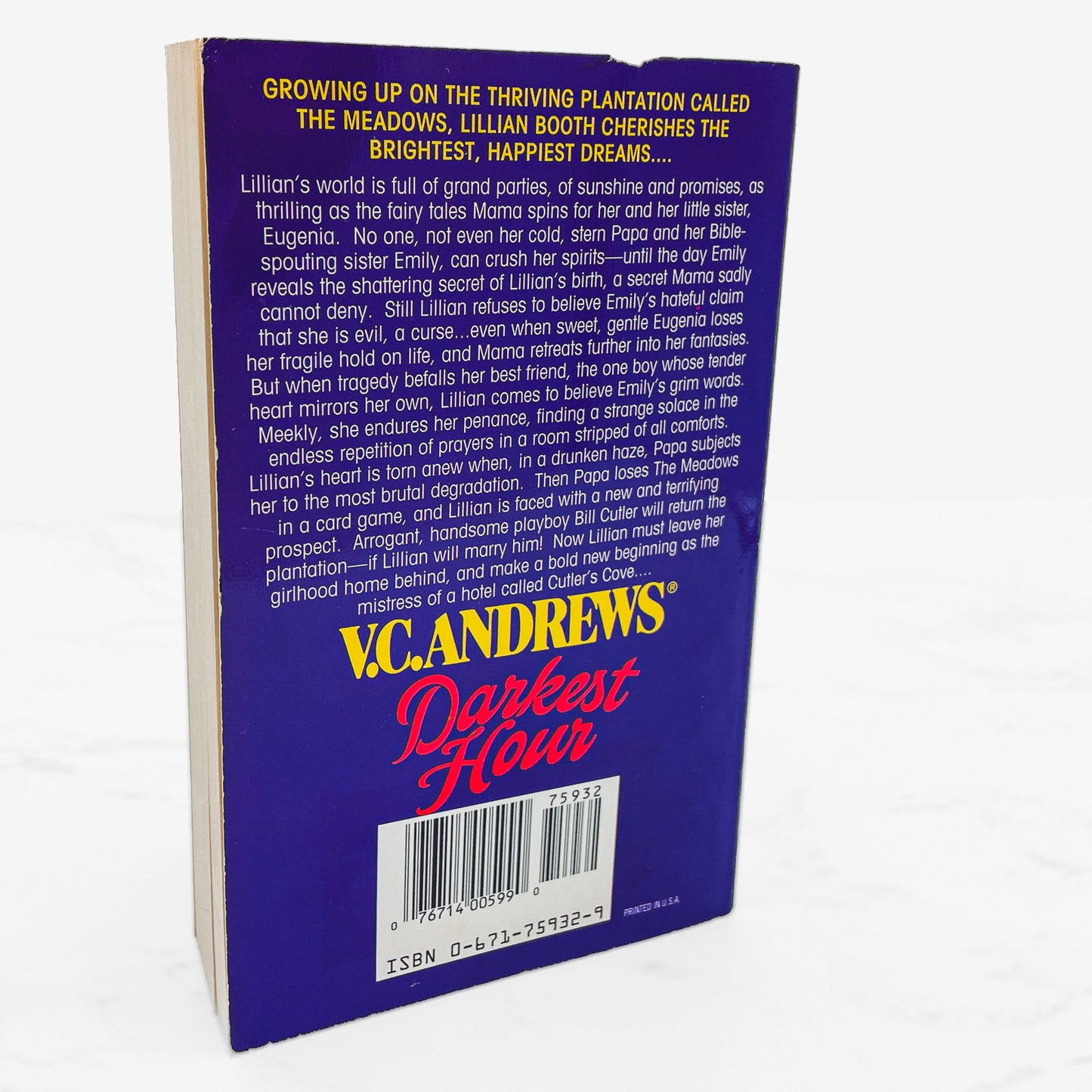 Darkest Hour by V.C. Andrews [FIRST PAPERBACK PRINTING] 1993 • Pocket