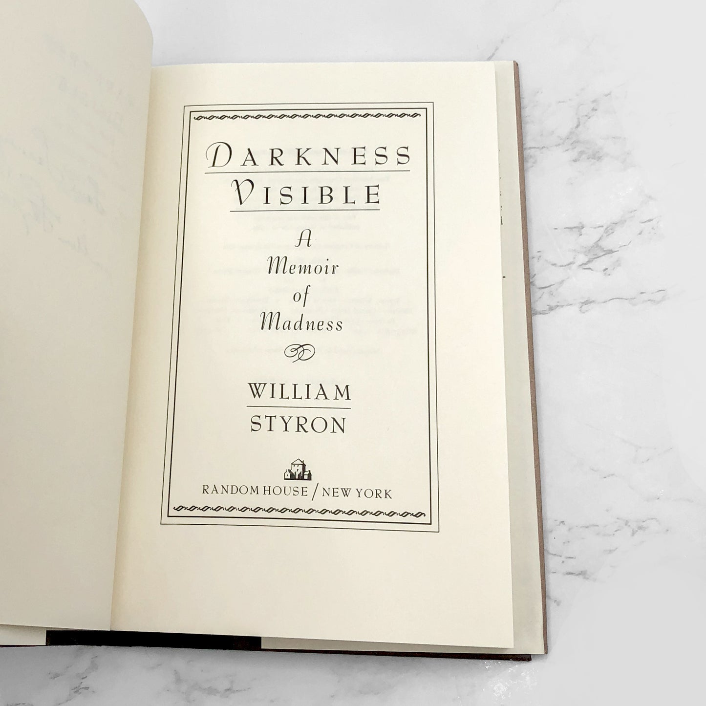 Darkness Visible: A Memoir of Madness by William Styron SIGNED! [FIRST EDITION] 1990 • Random House