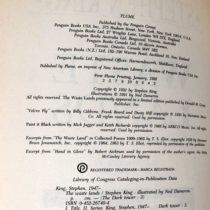 The Dark Tower III: The Waste Lands by Stephen King [FIRST TRADE EDITION] 1992