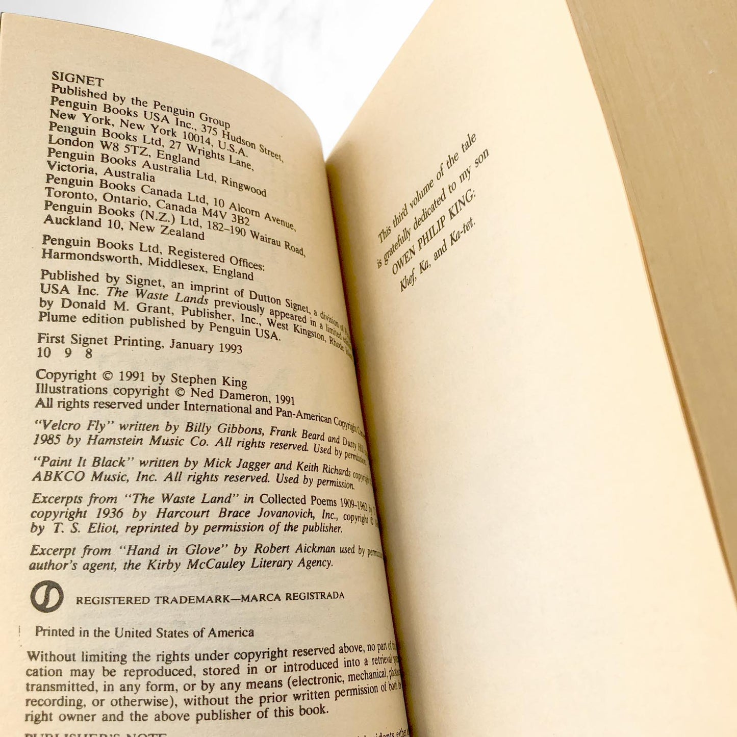 The Dark Tower III: The Waste Lands by Stephen King [1993 PAPERBACK] • Signet