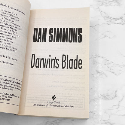 Darwin's Blade by Dan Simmons [FIRST PAPERBACK PRINTING] 2001 • Harper