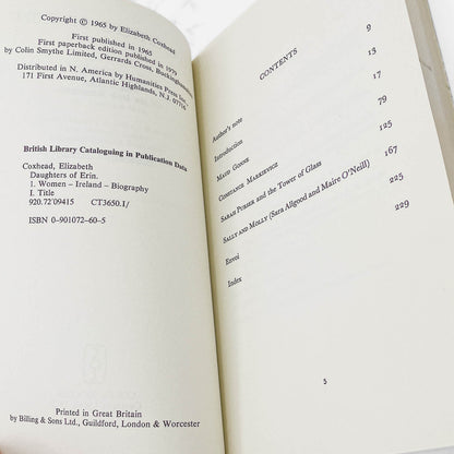 Daughters of Erin: Five Women Of the Irish Renascence by Elizabeth Coxhead [U.K. FIRST PAPERBACK EDITION] 1979 • Colin Smythe