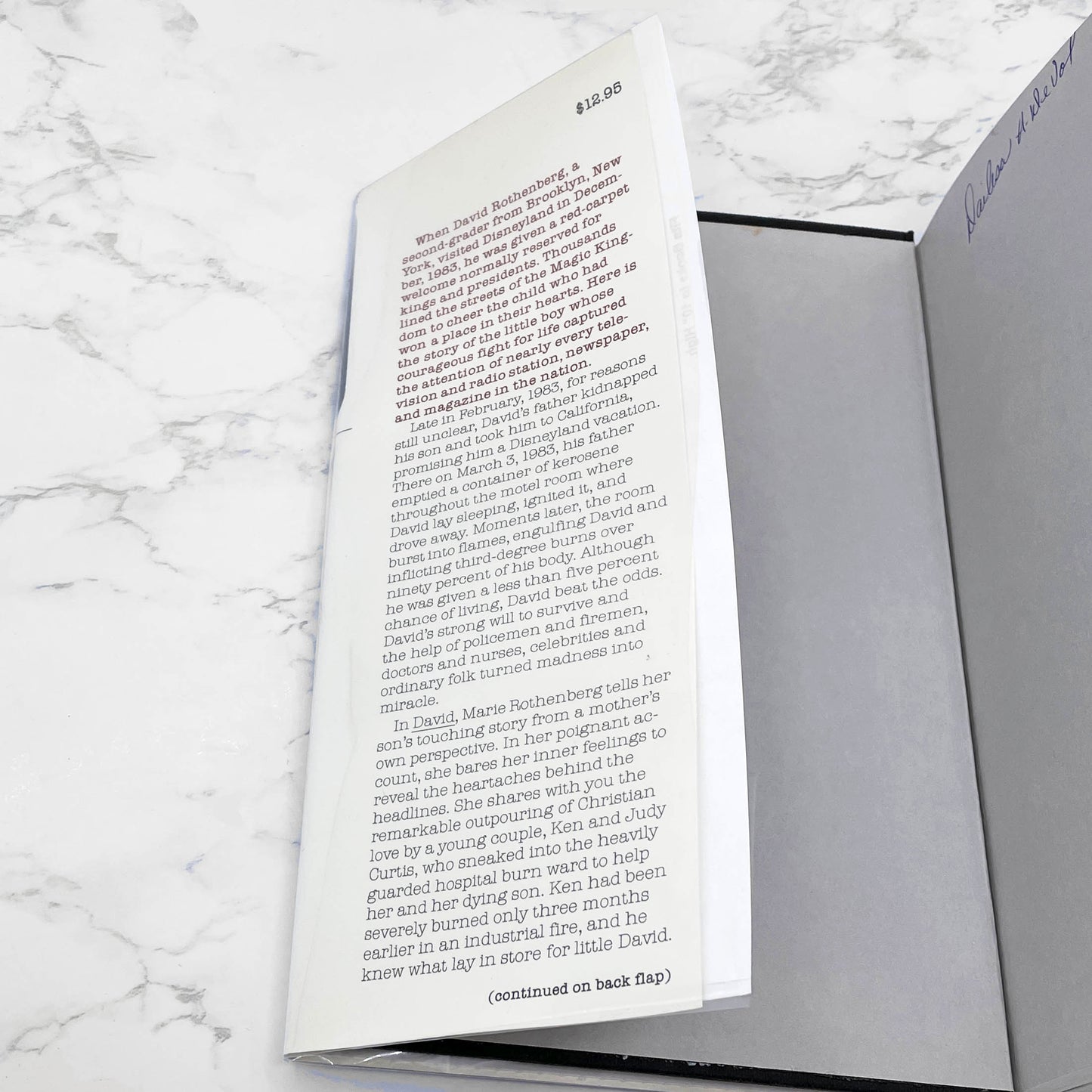 David by Marie Rothenberg & Mel White [FIRST EDITION] 1985 • Fleming H. Revill