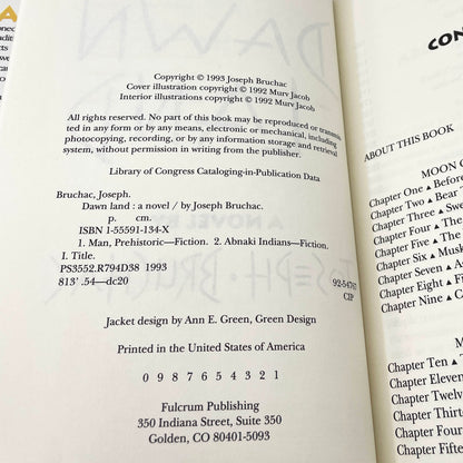 Dawn Land by Joseph Bruchac [FIRST EDITION • FIRST PRINTING] 1993