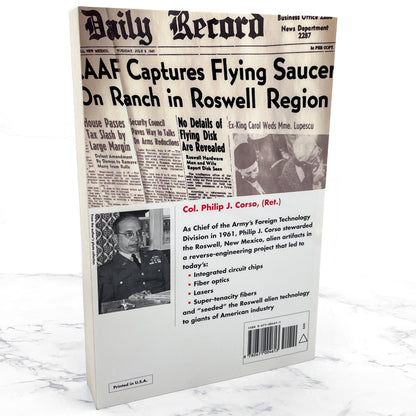 The Day After Roswell by Colonel Philip J Corso & William J Birnes [FIRST EDITION TRADE PAPERBACK] 1997 • Mint!