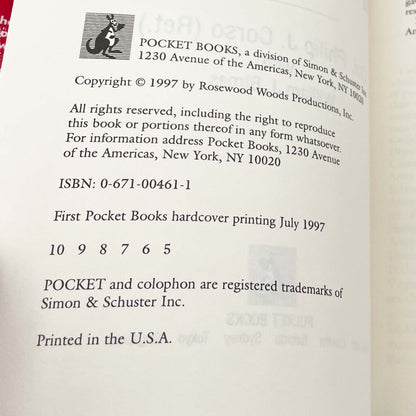 The Day After Roswell by Colonel Philip J Corso & William J Birnes [FIRST EDITION] 1997
