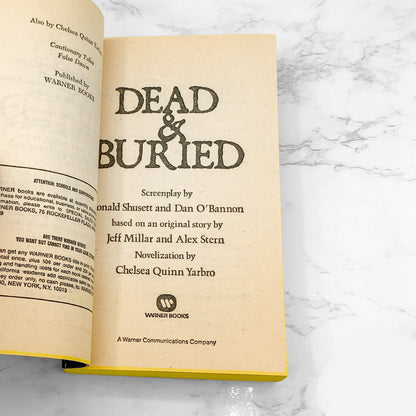 Dead & Buried by Chelsea Quinn Yarbro [MOVIE TIE-IN PAPERBACK] 1980 • 1st Printing • Warner Bros.