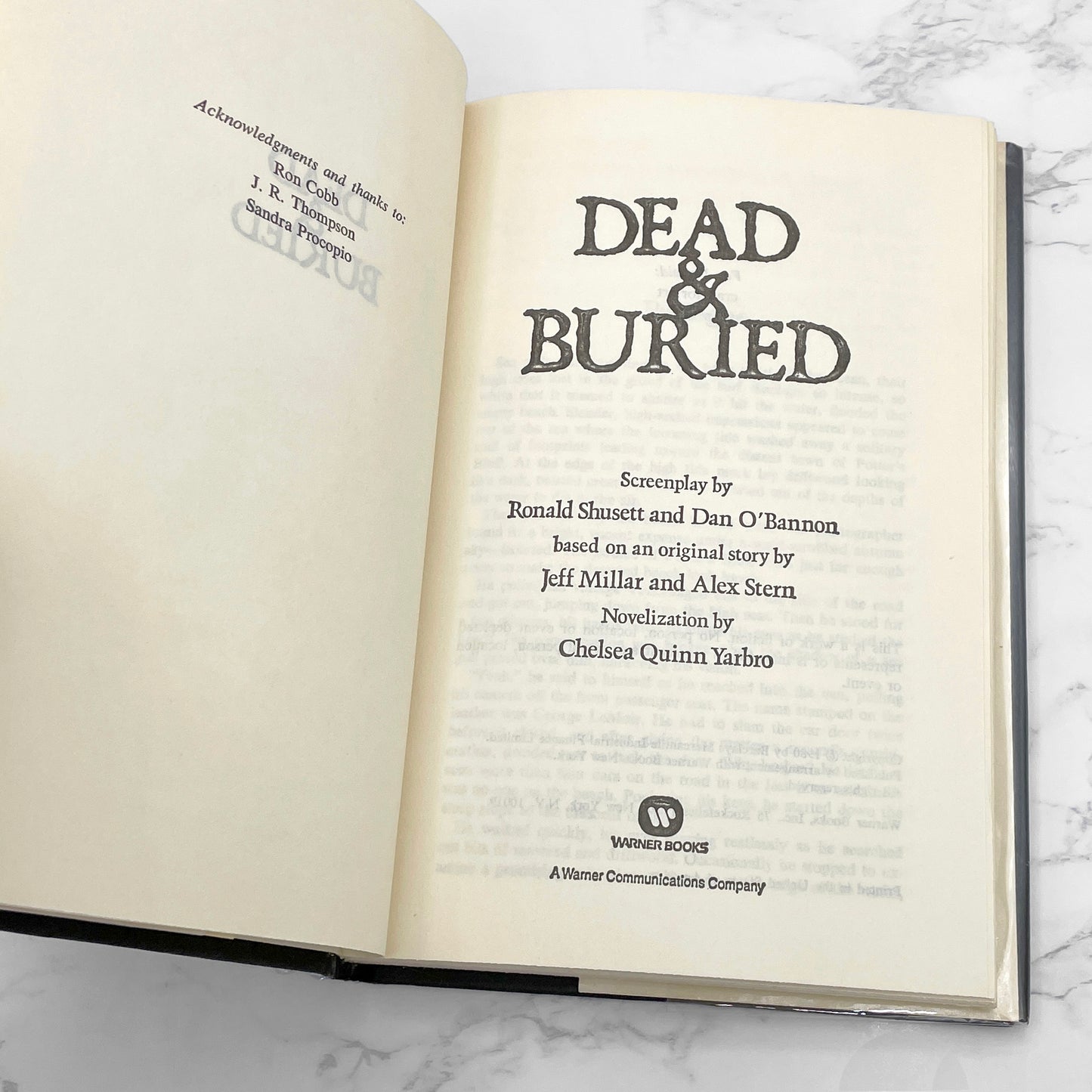 Dead & Buried by Chelsea Quinn Yarbro [FIRST HARDCOVER EDITION] BCE • 1980 • Warner Books