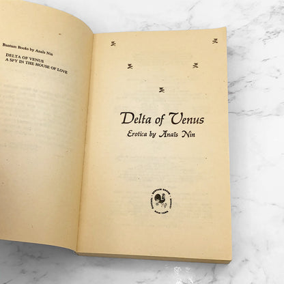 Delta of Venus: Erotica by Anaïs Nin [FIRST PAPERBACK EDITION] 1978 • Bantam