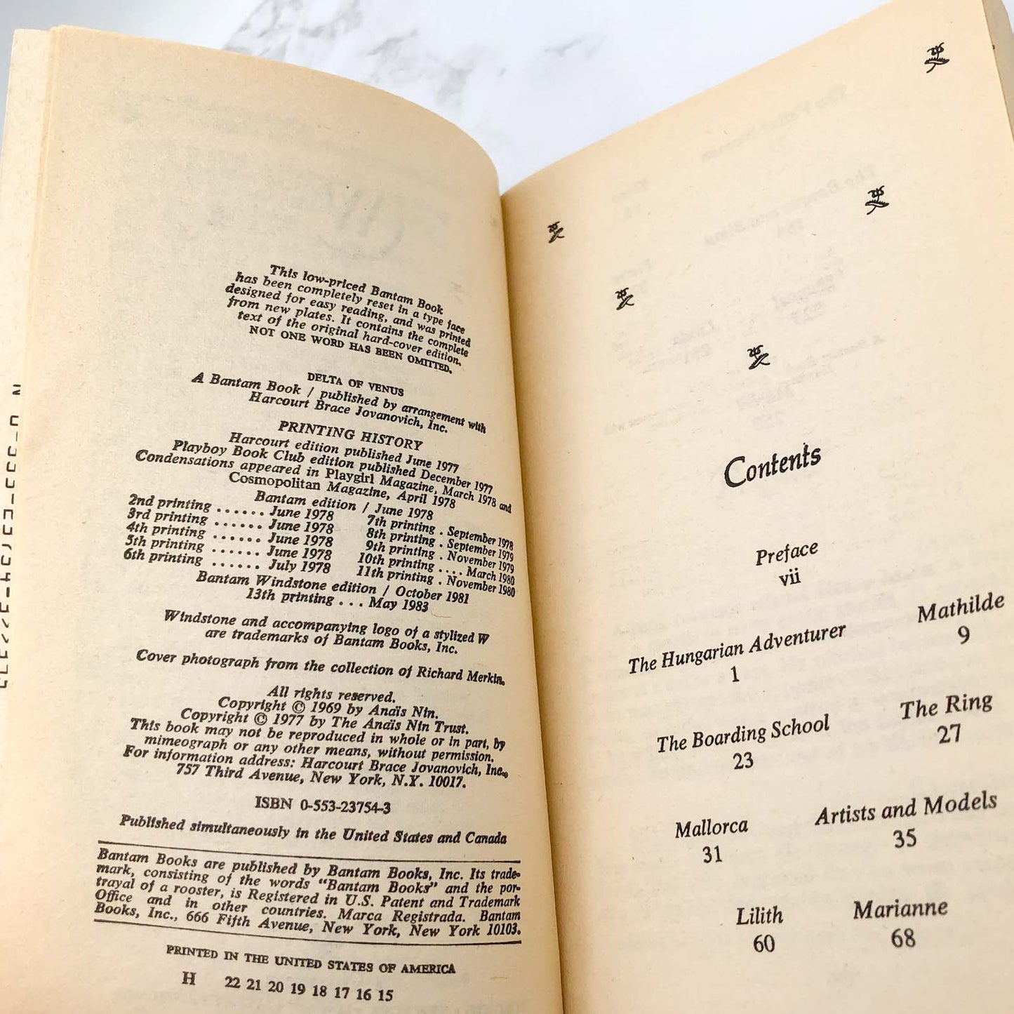 Delta of Venus: Erotica by Anaïs Nin [1983 PAPERBACK] • Bantam