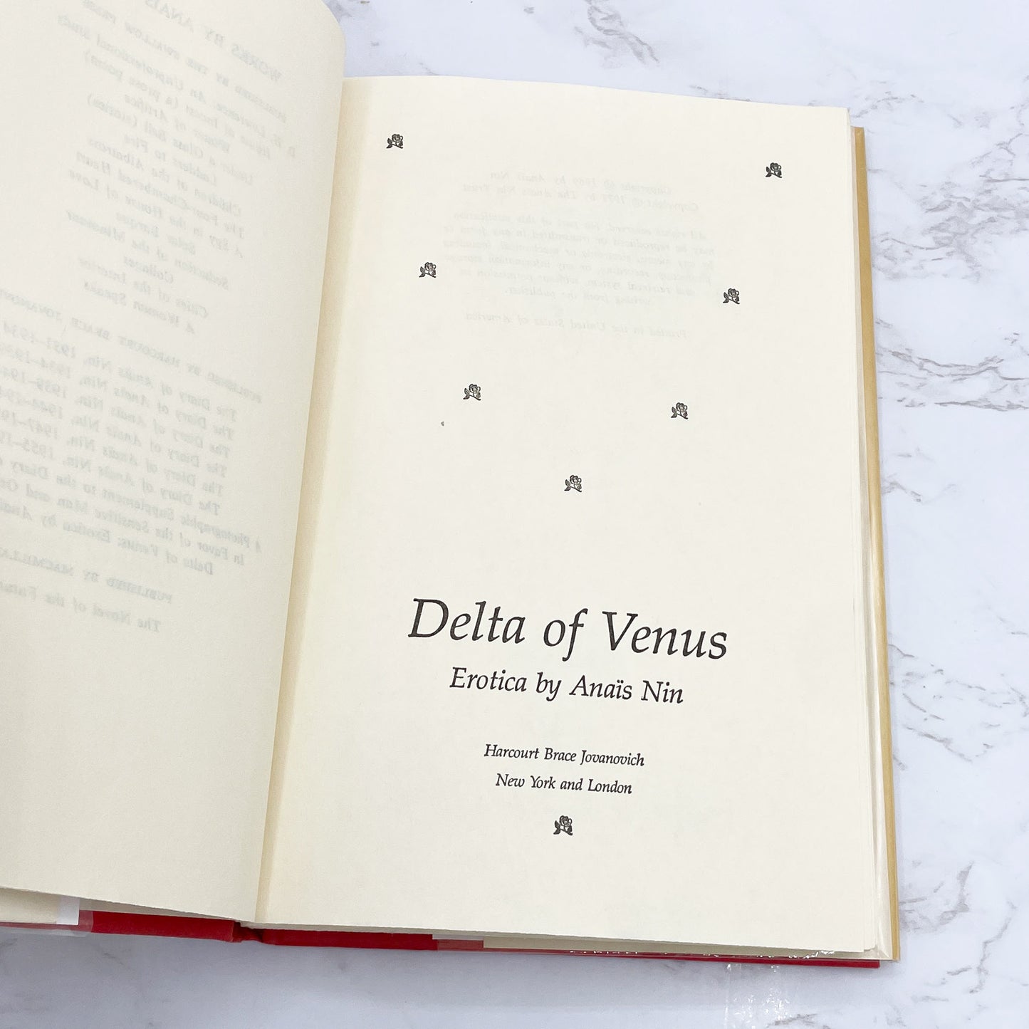 Delta of Venus: Erotica by Anaïs Nin [1978 HARDCOVER] BCE • HBJ
