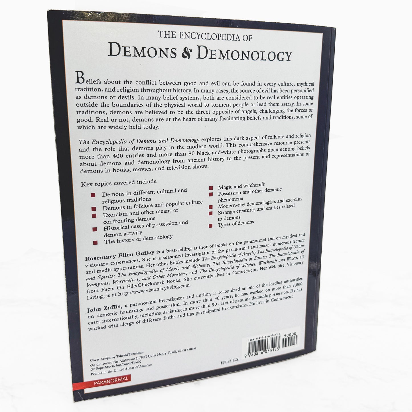 The Encyclopedia of Demons and Demonology by Rosemary Ellen Guiley [FIRST EDITION PAPERBACK] 2009 • Checkmark