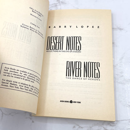Desert Notes & River Notes by Barry Lopez [TRADE PAPERBACK OMNIBUS] 1990 • Avon Books