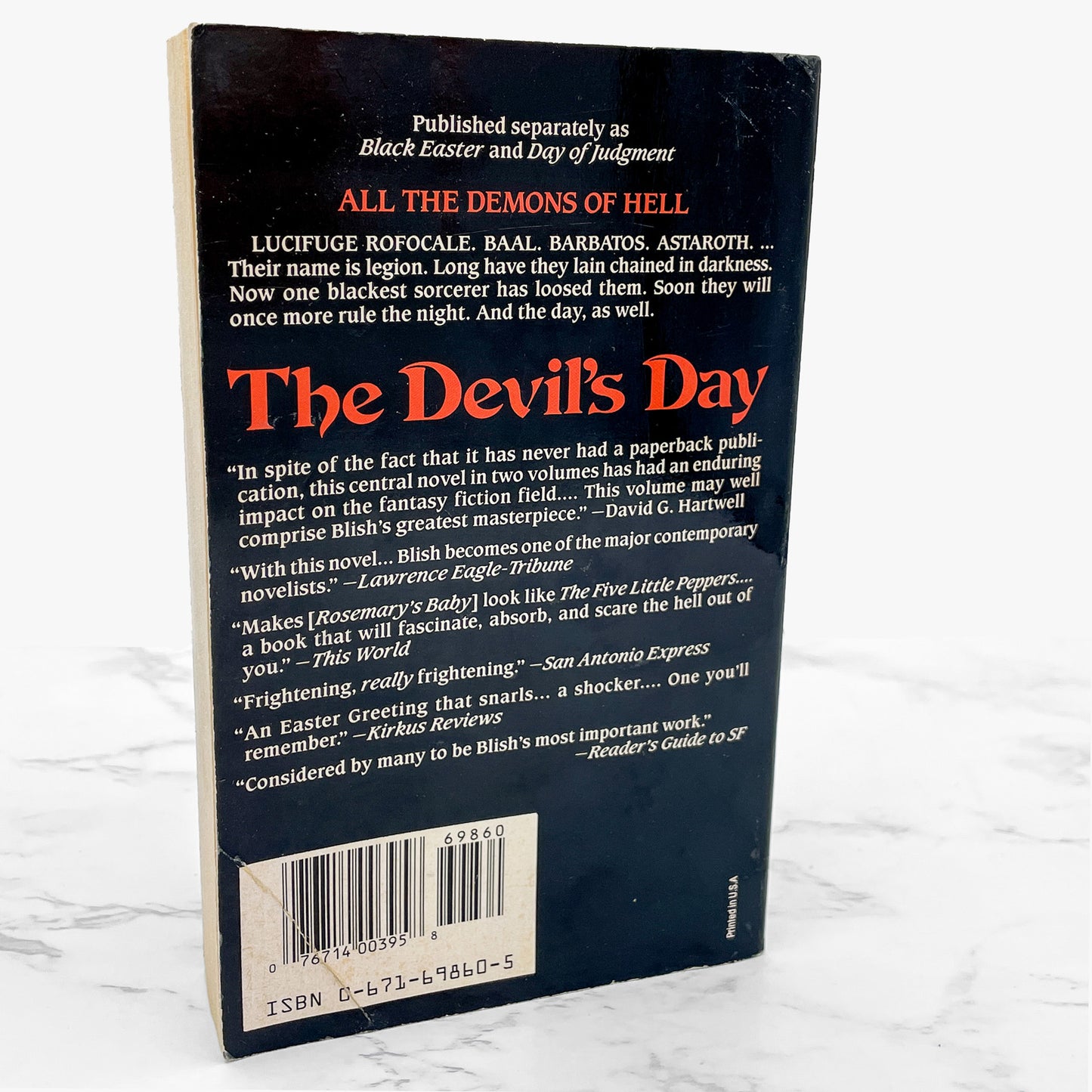 The Devil's Day: Black Easter and The Day After Judgment by James Blish [FIRST PAPERBACK PRINTING] 1990 • Baen