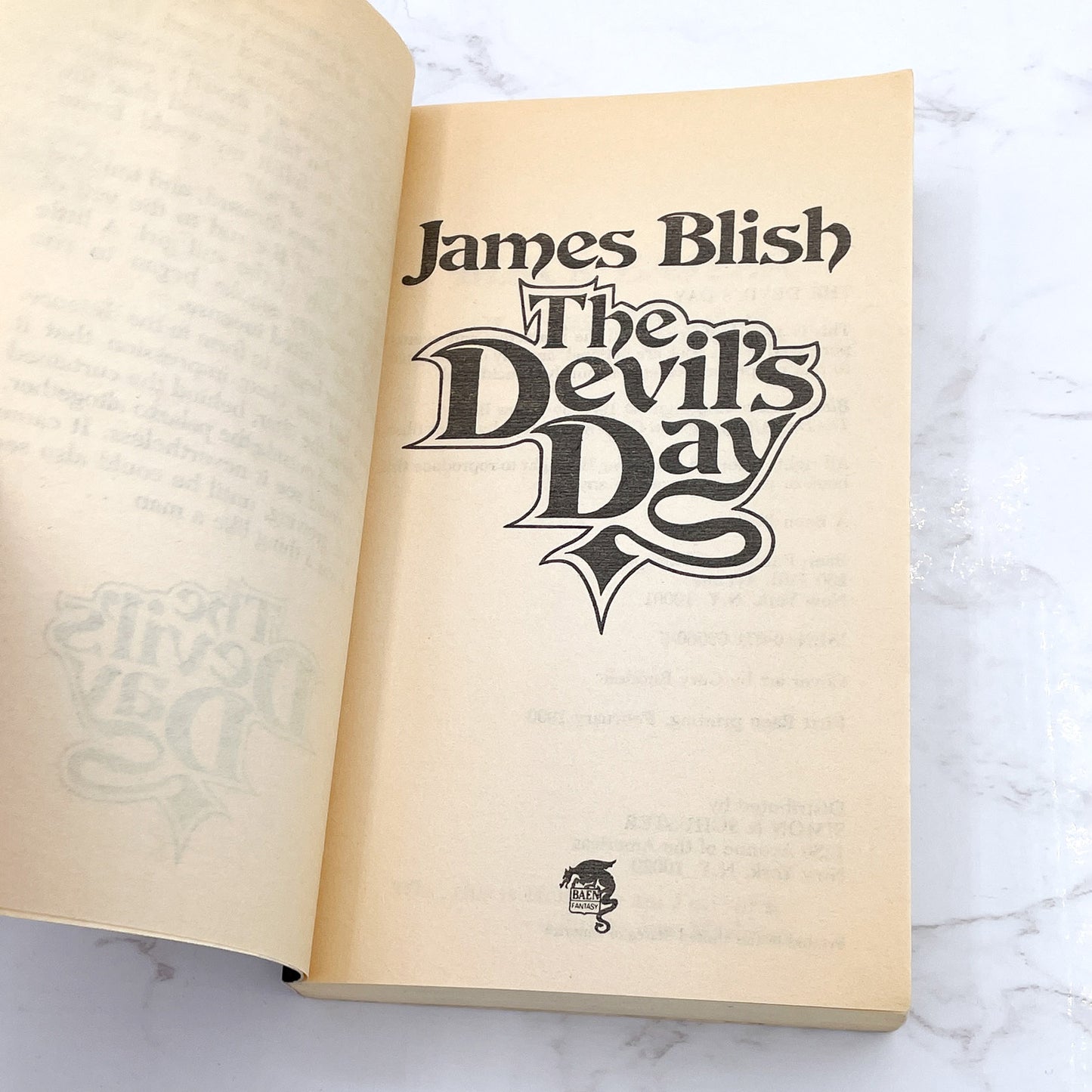 The Devil's Day: Black Easter and The Day After Judgment by James Blish [FIRST PAPERBACK PRINTING] 1990 • Baen