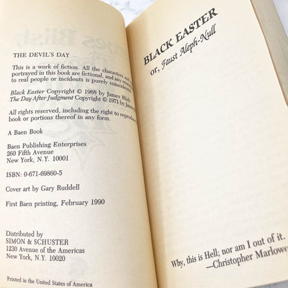 The Devil's Day: Black Easter and The Day After Judgment by James Blish [FIRST PAPERBACK PRINTING] 1990 • Baen