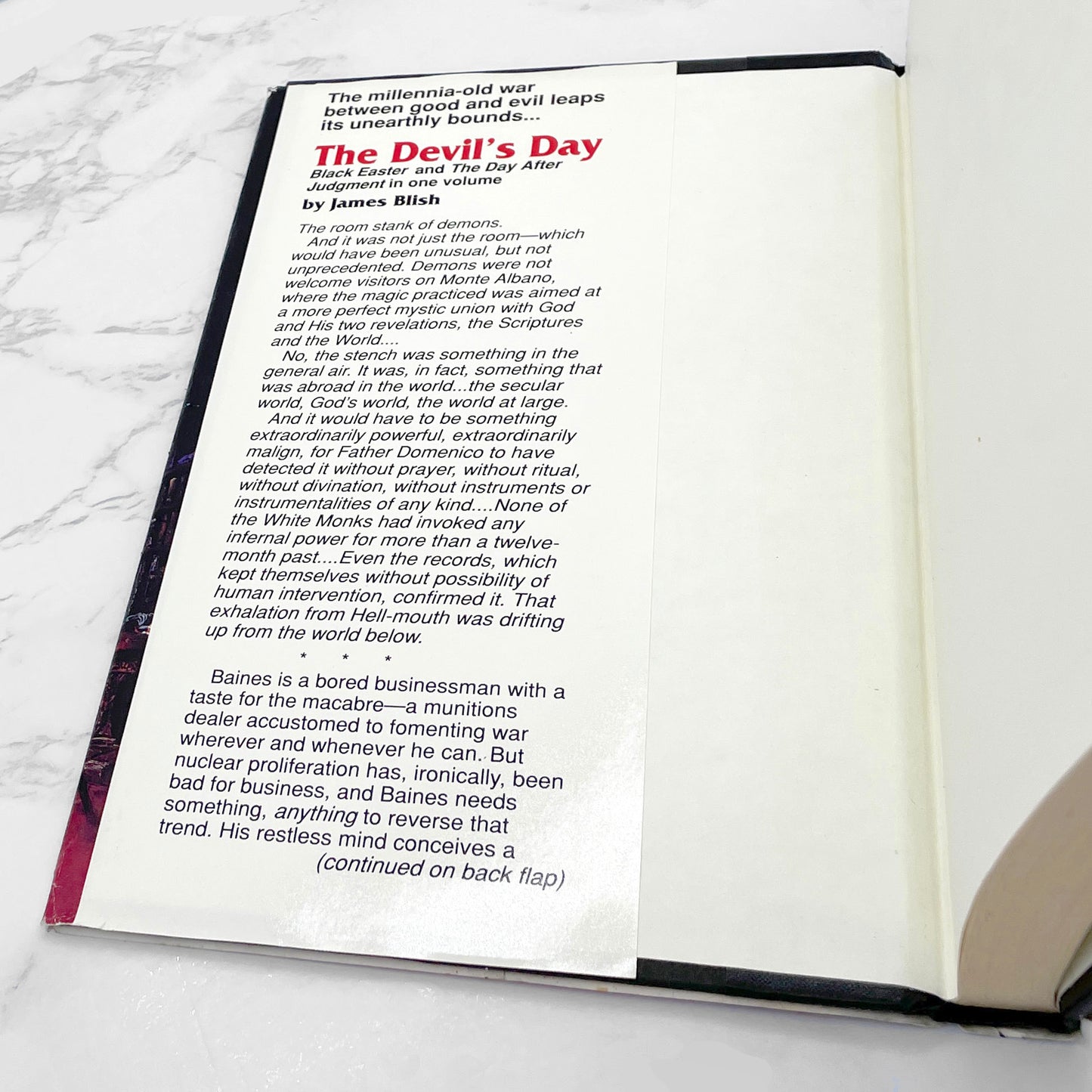 The Devil's Day: Black Easter + The Day After Judgment by James Blish [HARDCOVER OMNIBUS] BCE • 1990 • BAEN