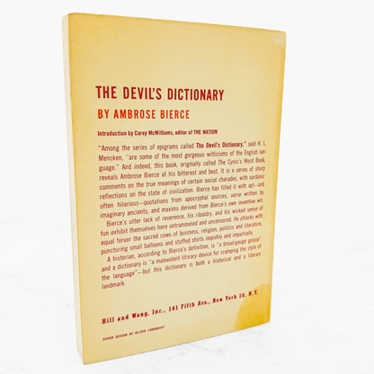 The Complete Devil's Dictionary by Ambrose Bierce [TRADE PAPERBACK] 1965 • Hill & Wang