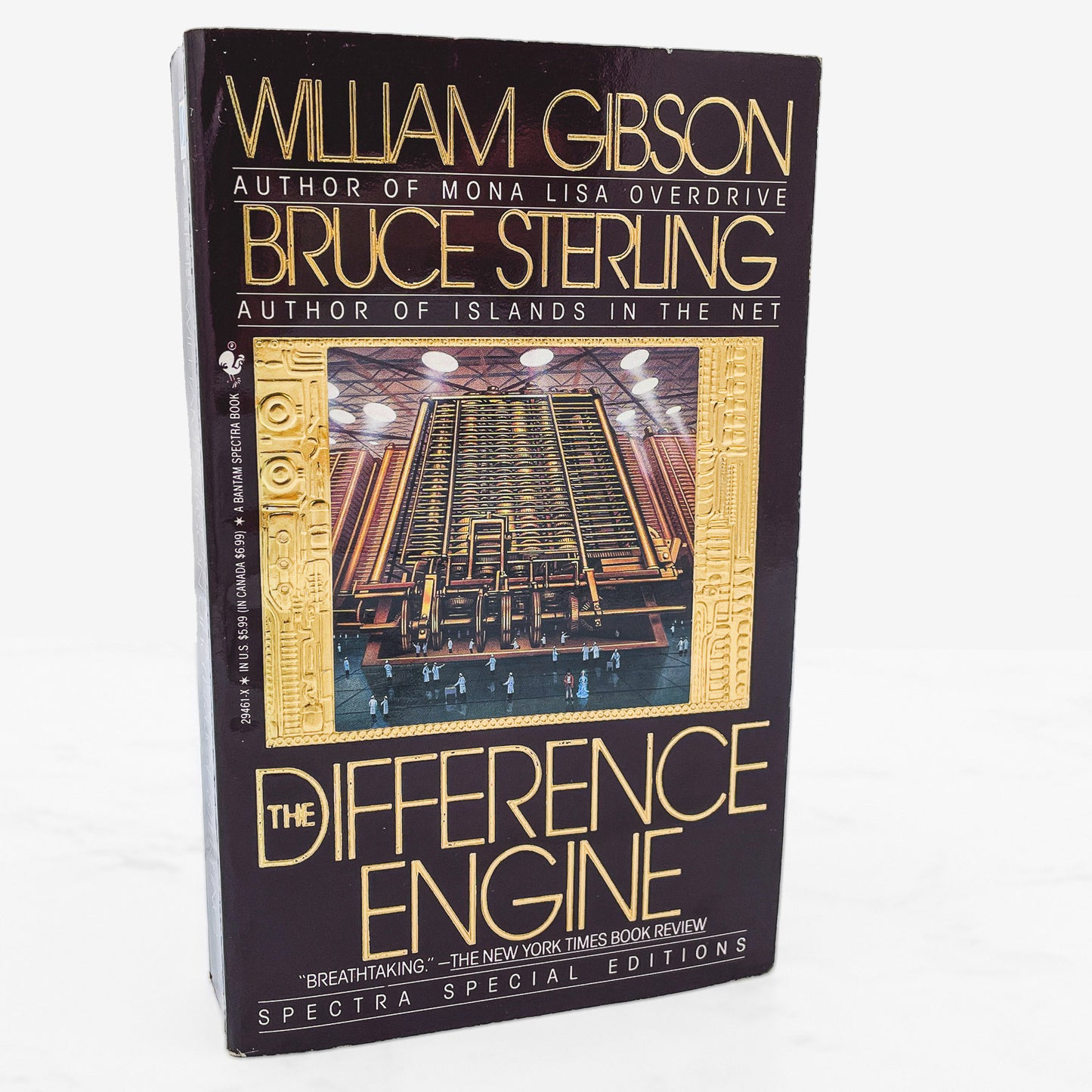 The Difference Engine by William Gibson & Bruce Sterling [FIRST PAPERBACK EDITION] 1992 • Bantam Spectra