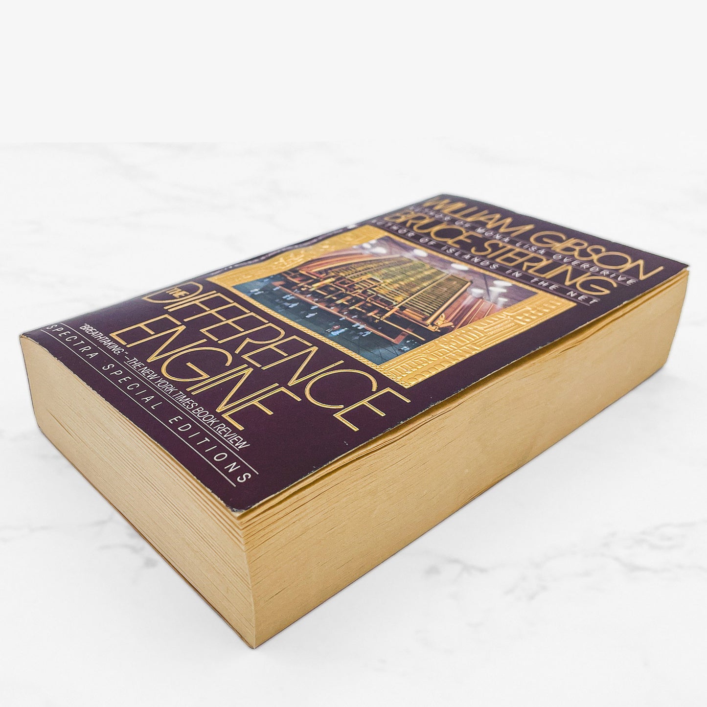 The Difference Engine by William Gibson & Bruce Sterling [FIRST PAPERBACK EDITION] 1992 • Bantam Spectra