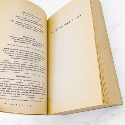 The Difference Engine by William Gibson & Bruce Sterling [FIRST PAPERBACK EDITION] 1992 • Bantam Spectra