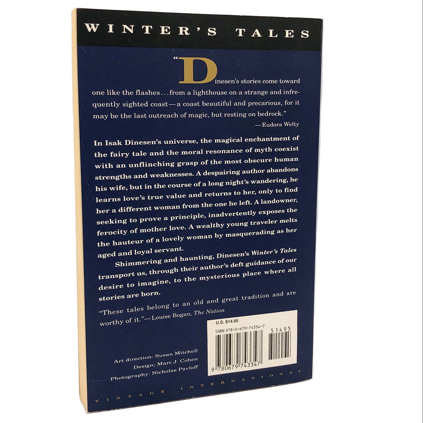 Winter's Tales by Isak Dinesen [TRADE PAPERBACK] 1993 • Vintage