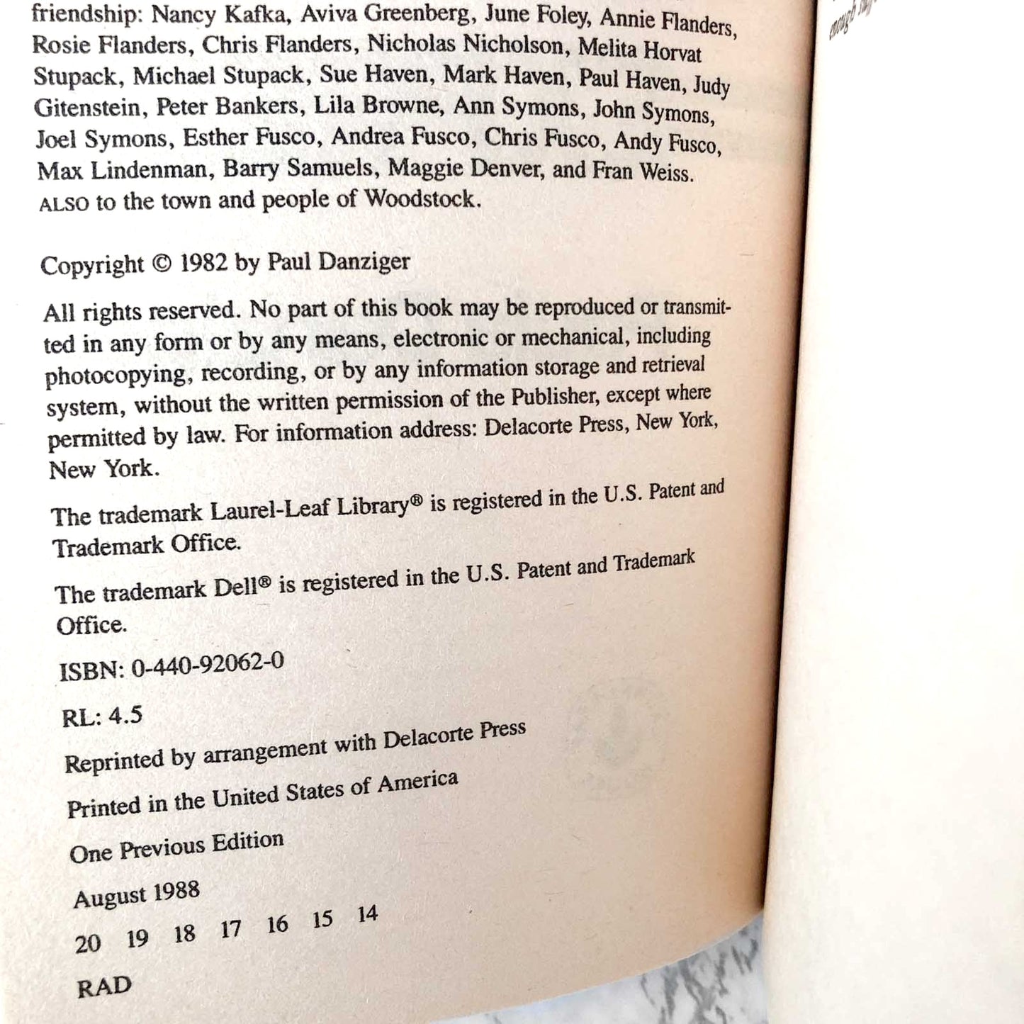The Divorce Express by Paula Danziger [1988 PAPERBACK] • Dell Laurel-Leaf