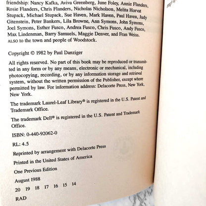 The Divorce Express by Paula Danziger [1988 PAPERBACK] • Dell Laurel-Leaf