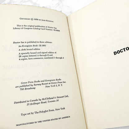 Doctor Sax by Jack Kerouac [FIRST EDITION PAPERBACK] 1959 • Grove Press